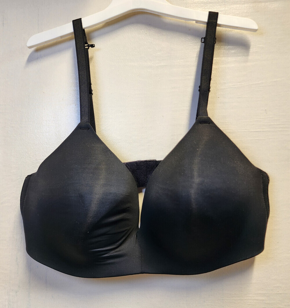NWOT Auden Women's Black Wireless Lightly Line Bra Adjustable Straps Size 36D - Picture 3 of 5